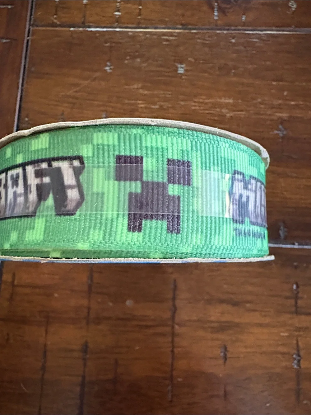 Minecraft Themed Green Ribbon - 2 spools, NWT -